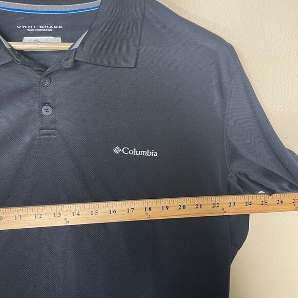 Columbia Shirt Mens XL Black Polo Short sleeve Omni Shade Sun protection - Picture 7 of 7